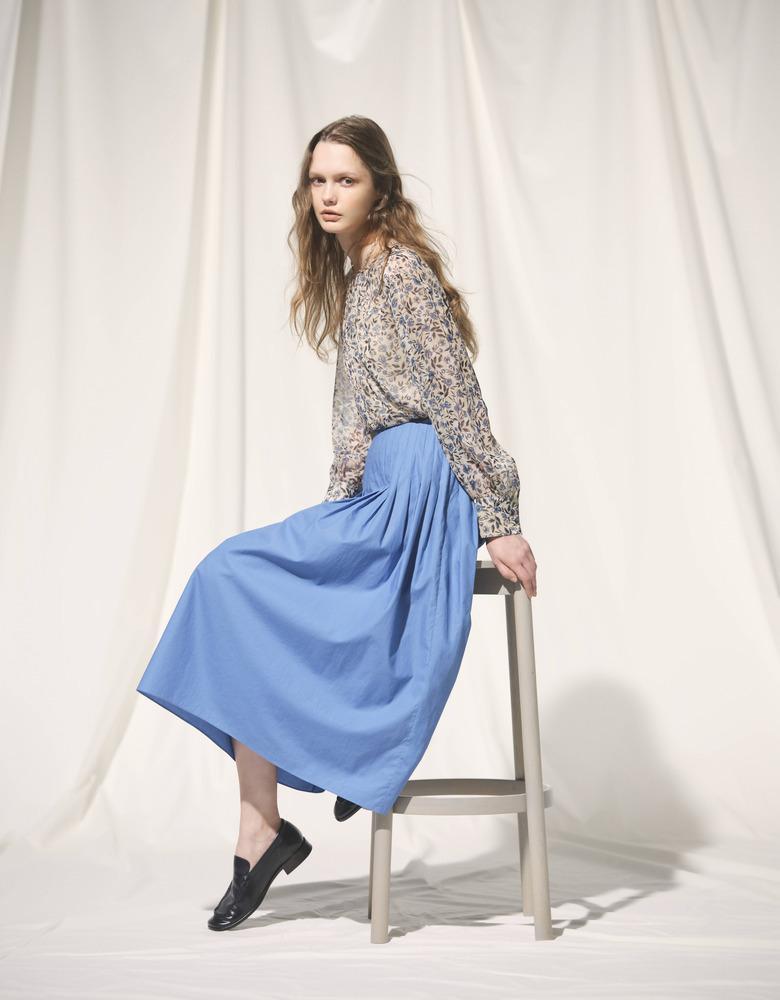 Theory luxe 21ss プルオーバーニット＆ロングスカート シナモン